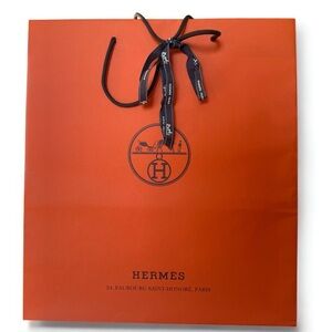 💞Authentic💞Hermes Large Empty Shopping Bag with Ribbon